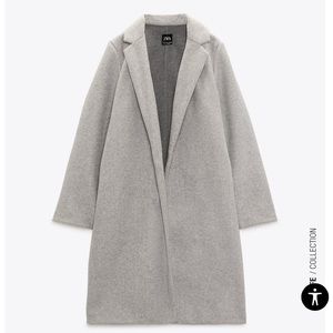 Gray Zara coat. Never worn, tags still on.